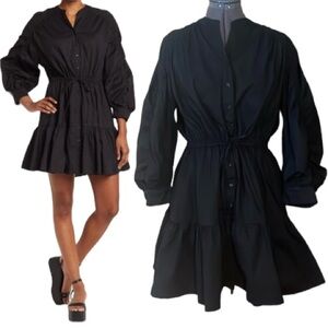 ASTR The Label Black Ruched Long Sleeve Cotton Shirt
Dress Size Small